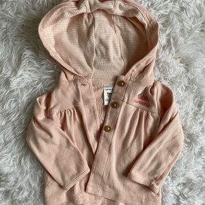 Rose hoodie with wooden buttons (baby)